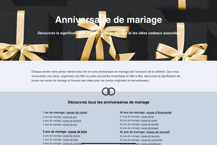 Anniversaire de mariage