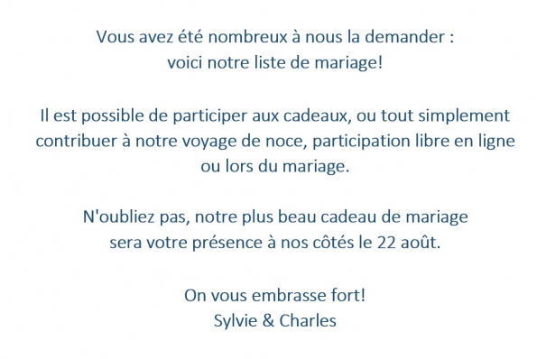 MilleMercisMariage - Liste de mariage