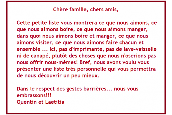 MilleMercisMariage - Liste de mariage