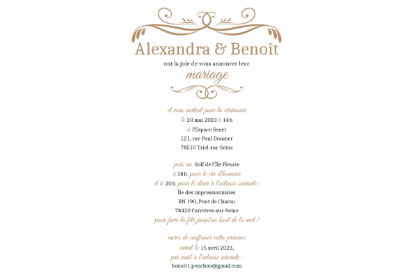 Bienvenue sur le site de notre mariage